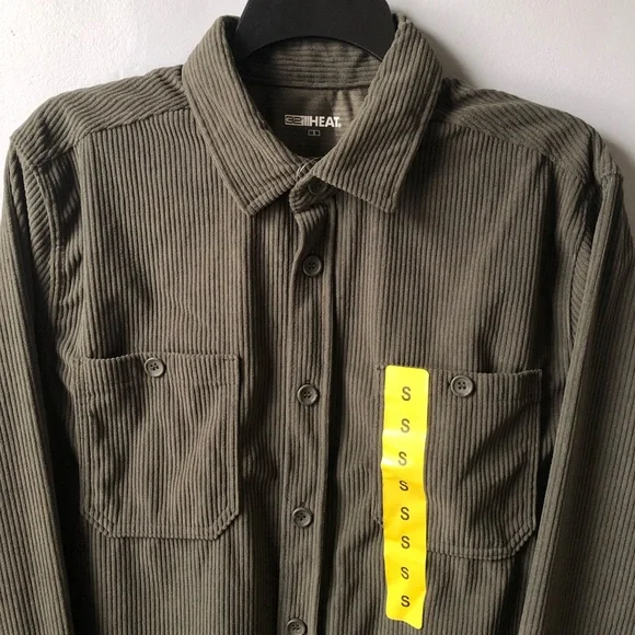NWT 32 DEGREES HEAT Men’s Corduroy Chimera Lightweight Overshirt size Small - Picture 5 of 16